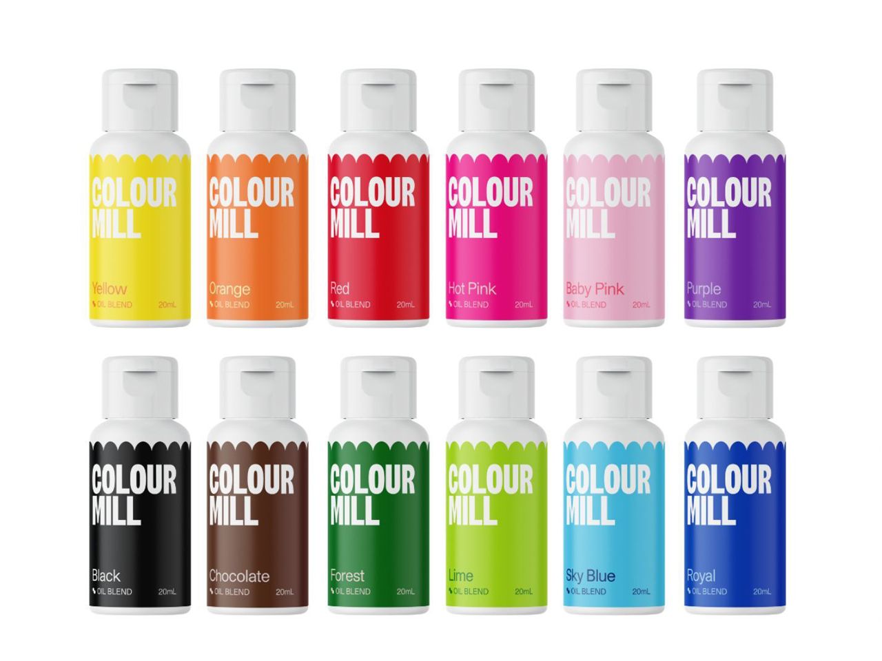 Colour Mill Oil Blend Kickstarter-Set / 12 Stk. - Lebensmittelfarben Sugar Sweet Kitchen