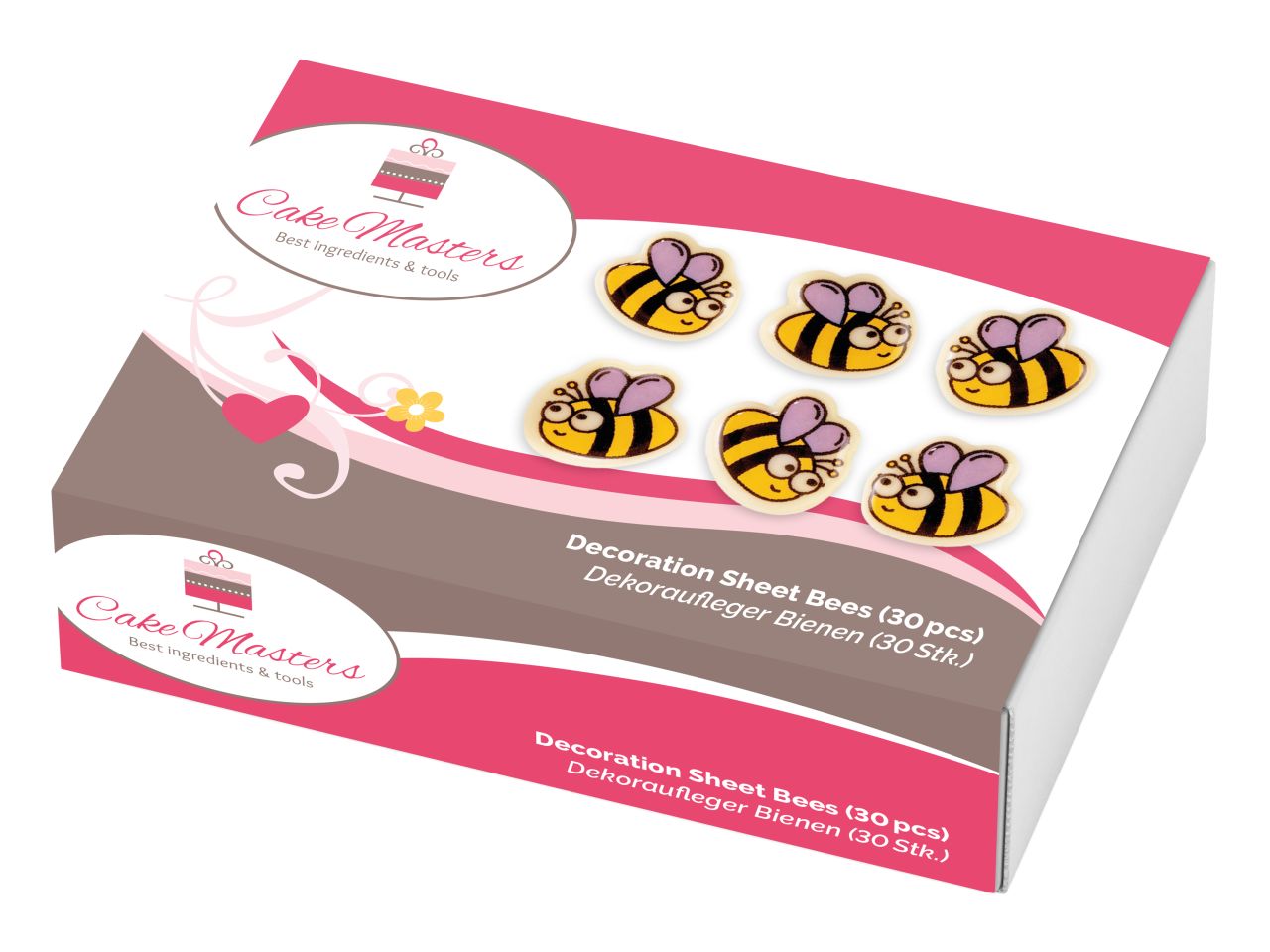 Dekoraufleger Bienen weiß / 30 Stück - Schokolade Sugar Sweet Kitchen