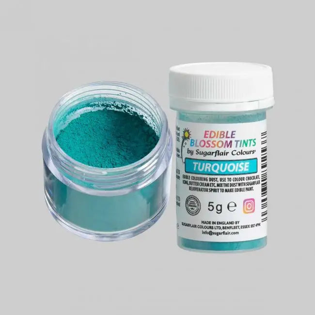 45 leuchtende Sugarflair Blossom Tint Dust - Puderfarben - Turquoise - Lebensmittelfarben Sugar Sweet Kitchen