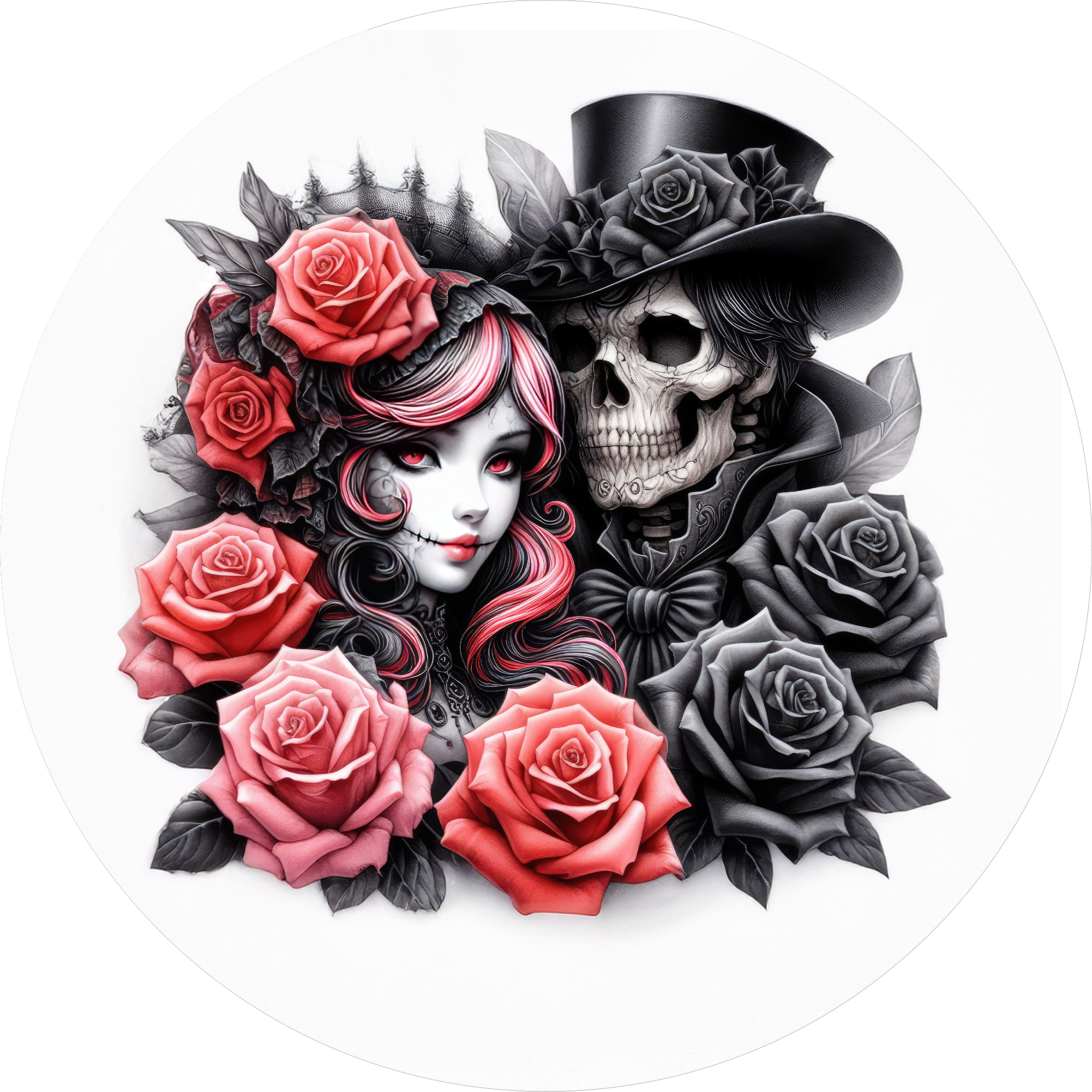 Gothic Wedding7 - personalisierbar - Fondant- Torten- & Cupcakeaufleger Sugar Sweet Kitchen