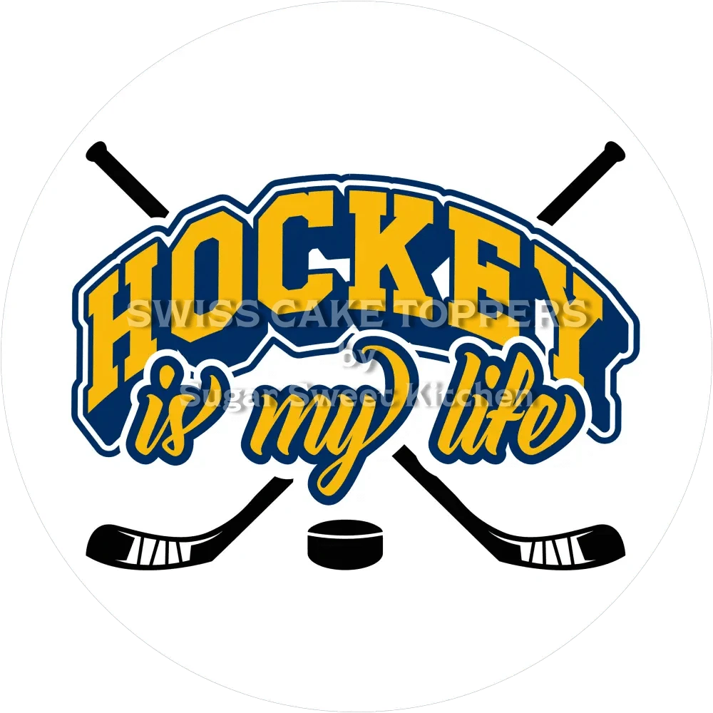 Auffallender Eishockey-Tortenaufleger4 - personalisierbar - Fondant- Torten- & Cupcakeaufleger Sugar Sweet Kitchen