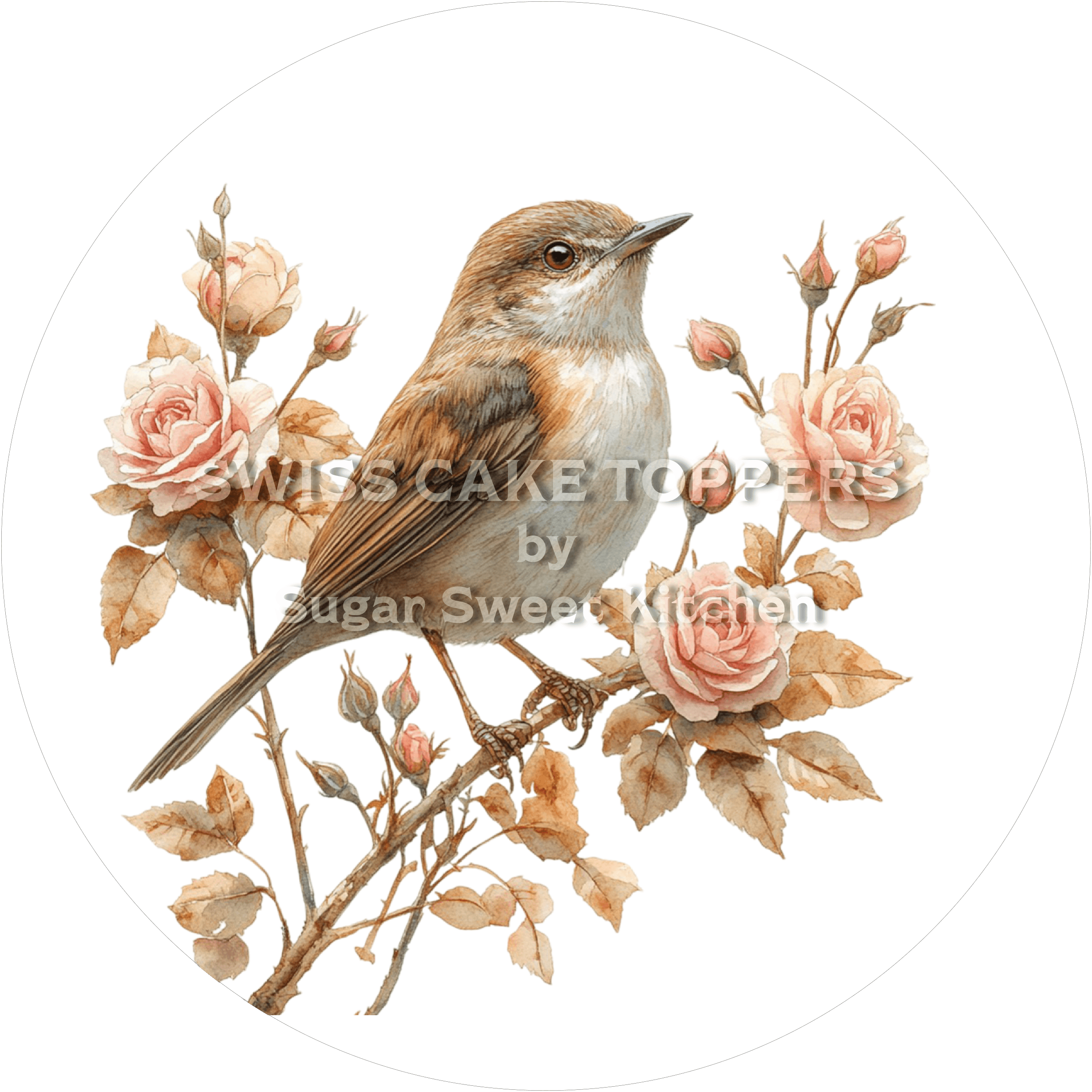 Auffallender Vogel-Tortenaufleger6 - personalisierbar - Fondant- Torten- & Cupcakeaufleger Sugar Sweet Kitchen
