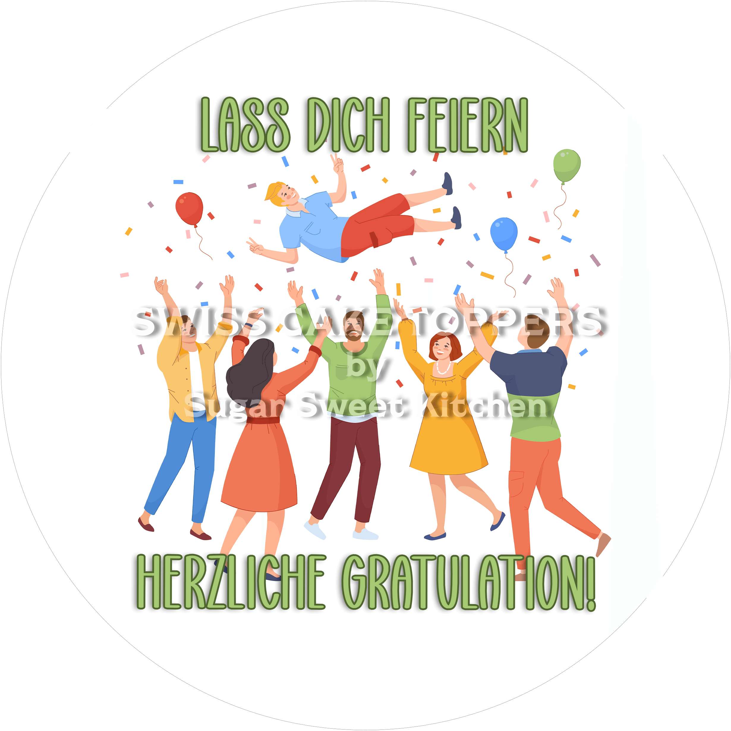 Besonderer Abschluss- & Prüfungs-Tortenaufleger3 - personalisierbar - Fondant- Torten- Cupcakeaufleger Sugar Sweet