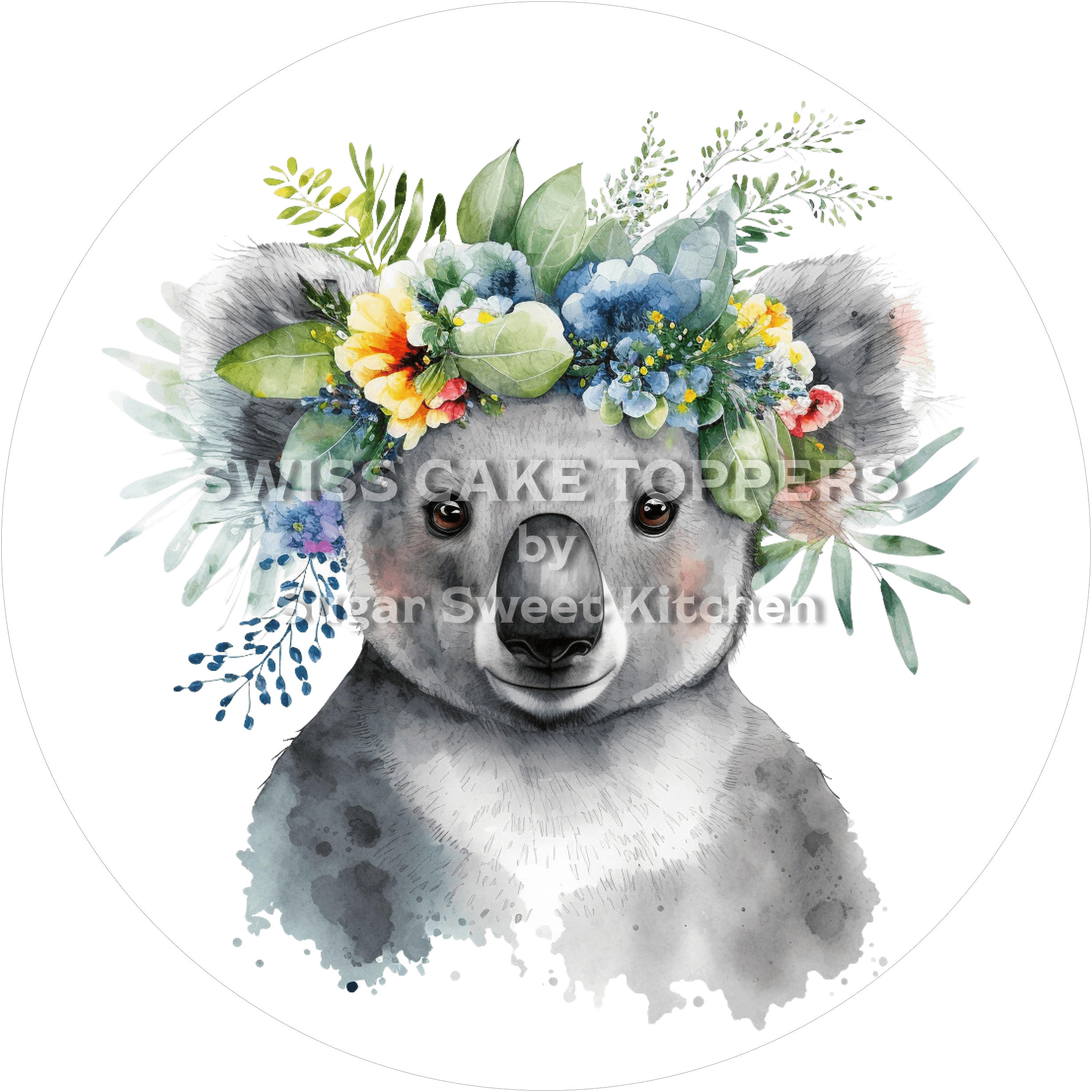Besonderer Koala-Tortenaufleger7 - personalisierbar - Fondant- Torten- & Cupcakeaufleger Sugar Sweet Kitchen