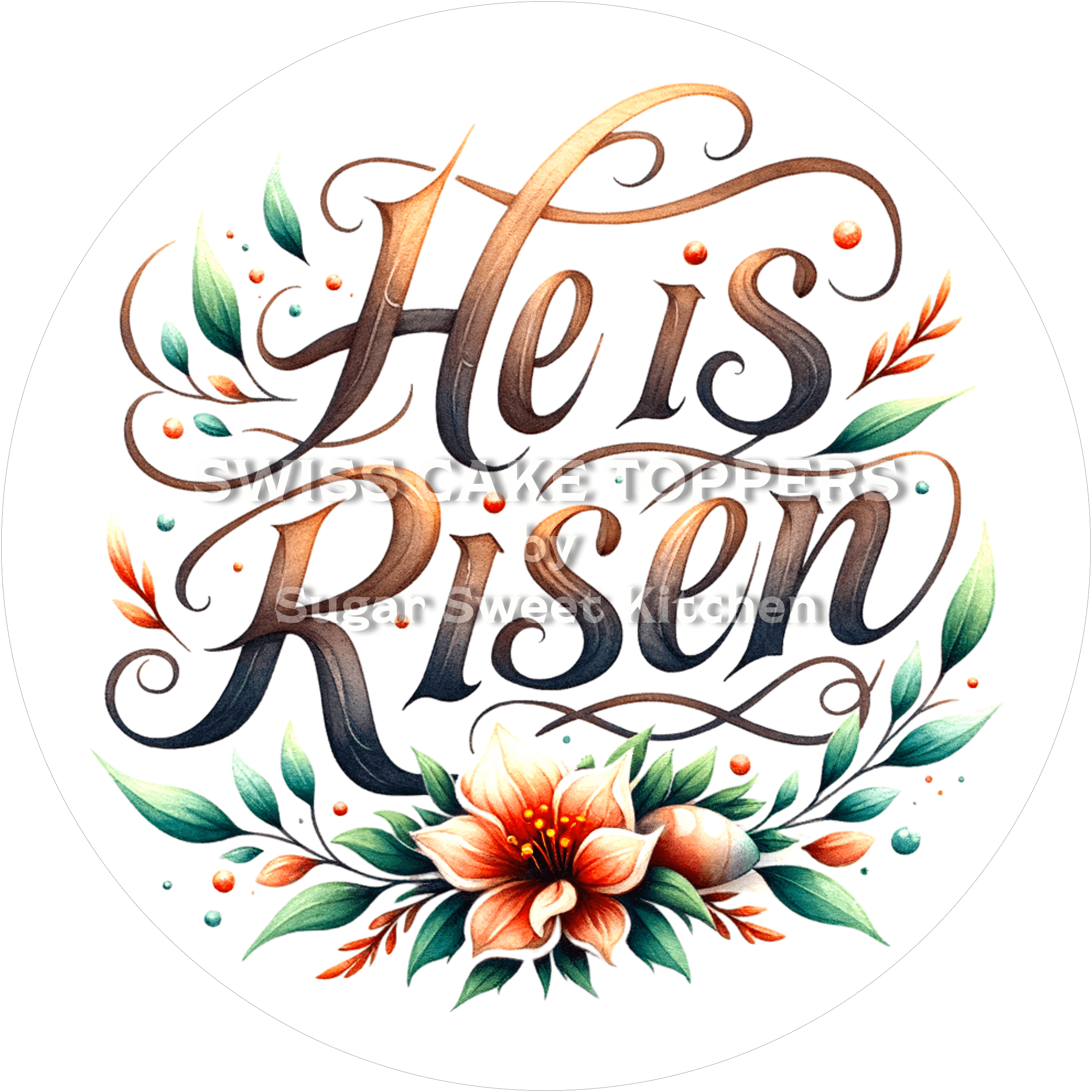 Besonderer Oster-Tortenaufleger18 - personalisierbar - Fondant- Torten- & Cupcakeaufleger Sugar Sweet Kitchen