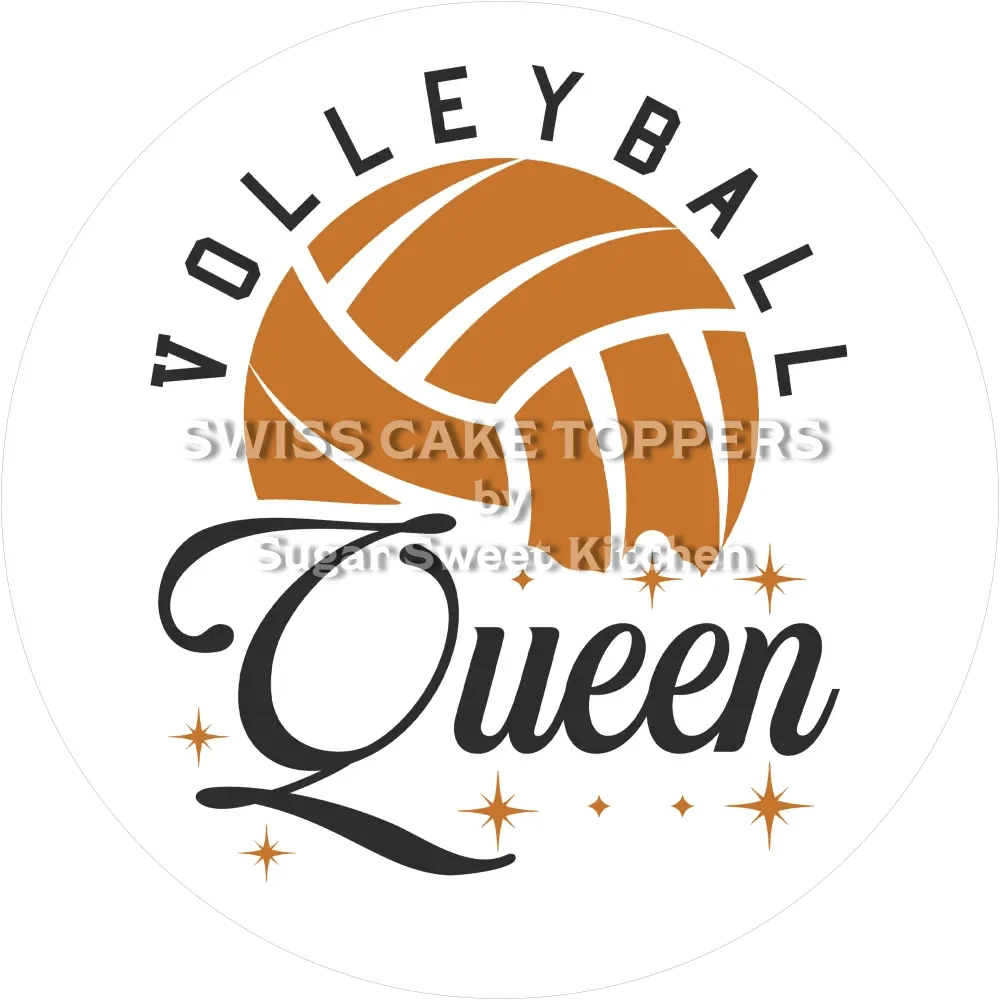 Besonderer Volleyball-Tortenaufleger7 - personalisierbar - Fondant- Torten- & Cupcakeaufleger Sugar Sweet Kitchen