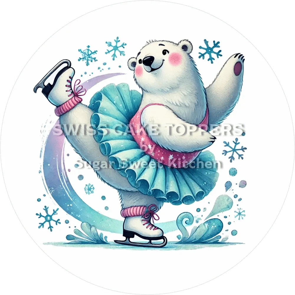 Bezaubernder Eiskunstlauf-Tortenaufleger8 - personalisierbar - Fondant- Torten- & Cupcakeaufleger Sugar Sweet Kitchen