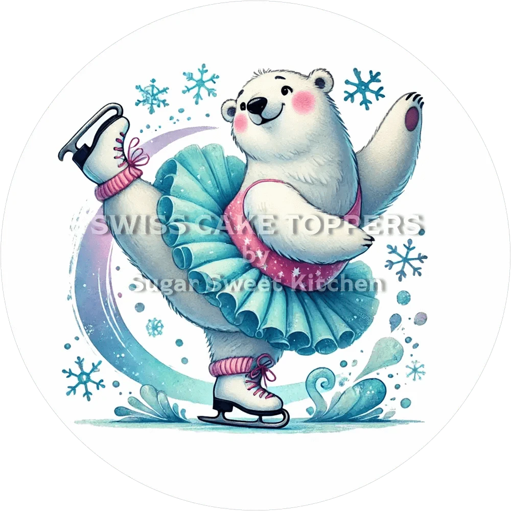 Bezaubernder Eiskunstlauf-Tortenaufleger8 - personalisierbar - Fondant- Torten- & Cupcakeaufleger Sugar Sweet Kitchen