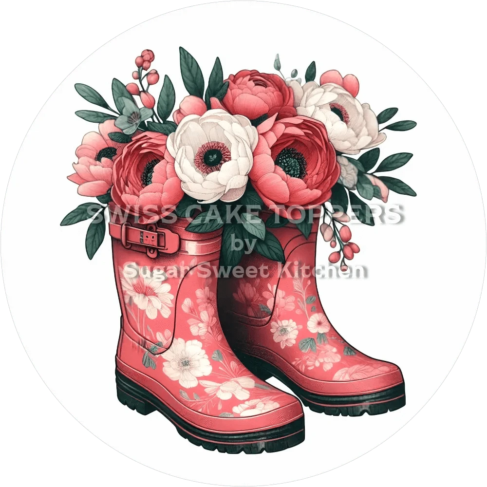 Bezaubernder Garten-Tortenaufleger4 - personalisierbar - Fondant- Torten- & Cupcakeaufleger Sugar Sweet Kitchen