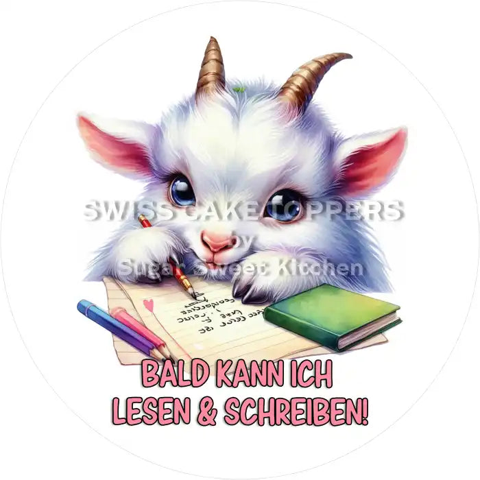 Bezaubernder Schulanfang-Tortenaufleger9 - personalisierbar - Fondant- Torten- & Cupcakeaufleger Sugar Sweet Kitchen