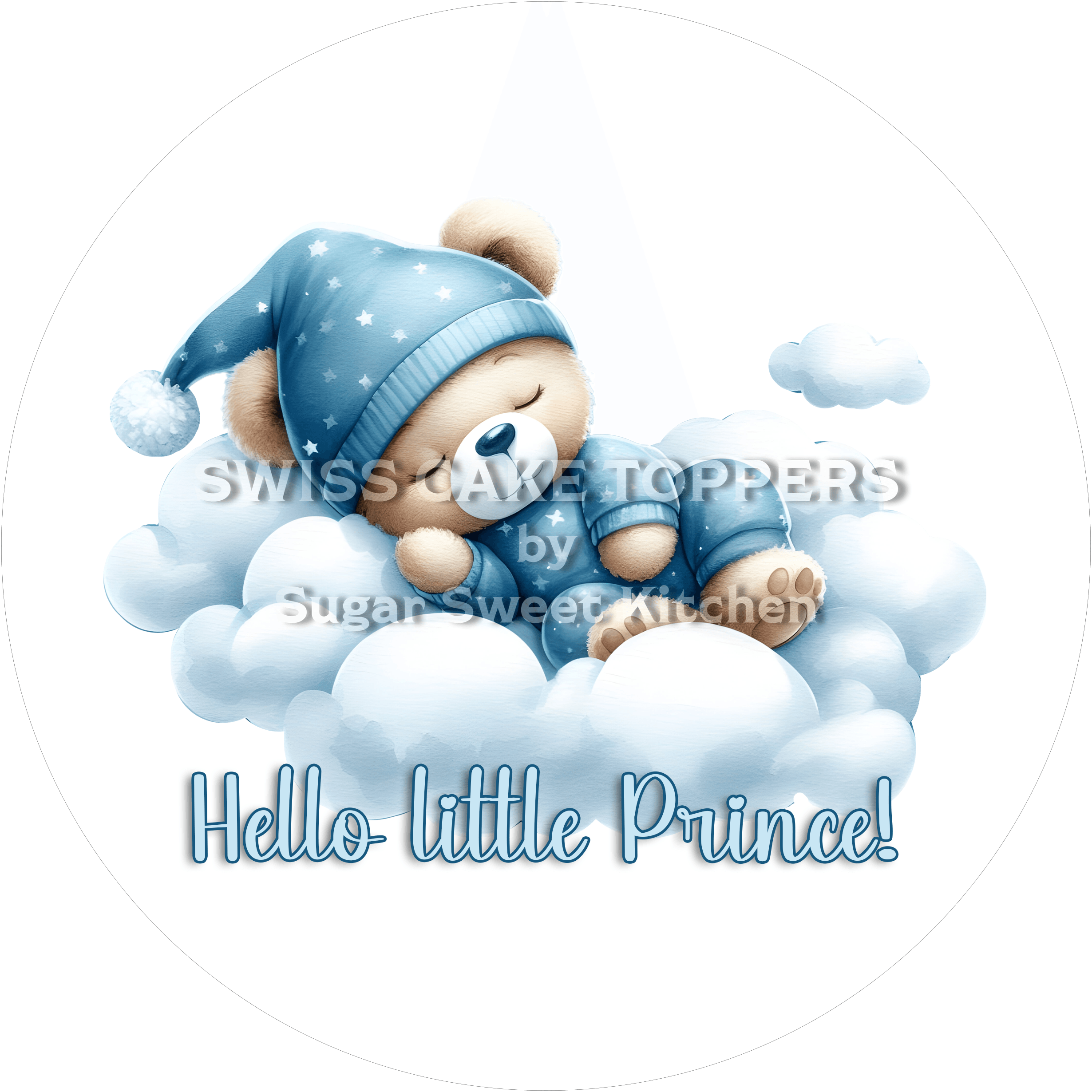 Bezaubernder Tortenaufleger - It’s a Boy9 - personalisierbar - Fondant- Torten- & Cupcakeaufleger Sugar Sweet Kitchen