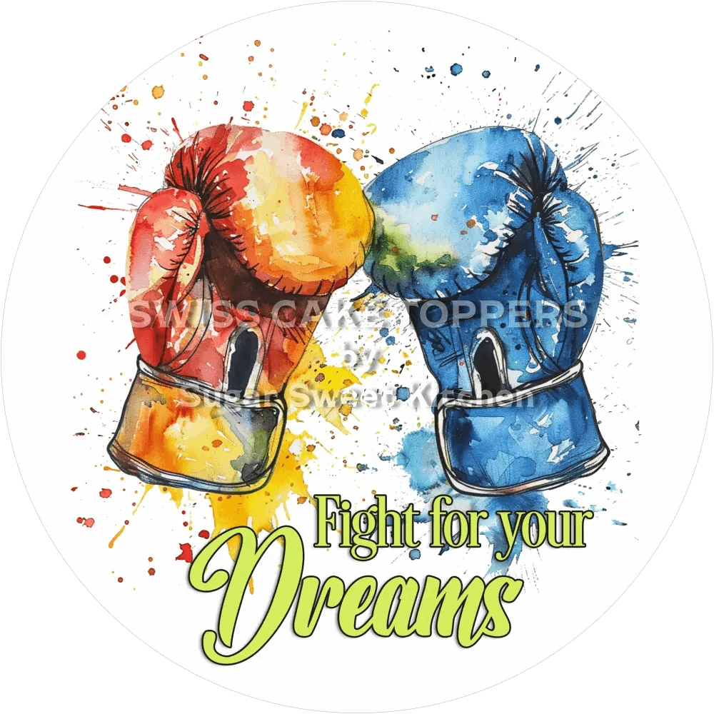 Bunter Box-Tortenaufleger13 - personalisierbar - Fondant- Torten- & Cupcakeaufleger Sugar Sweet Kitchen