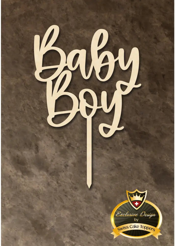 Cake Topper ’Baby Boy’ - Holz - Sugar Sweet Kitchen