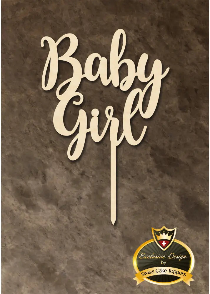 Cake Topper ’Baby Girl’ - Holz - Sugar Sweet Kitchen