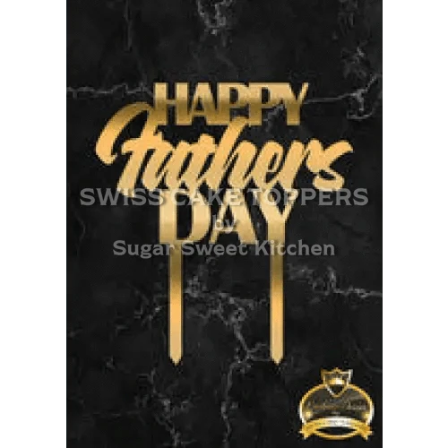 Cake Topper ’Bester Papa’ - Acryl Gold - Sugar Sweet Kitchen