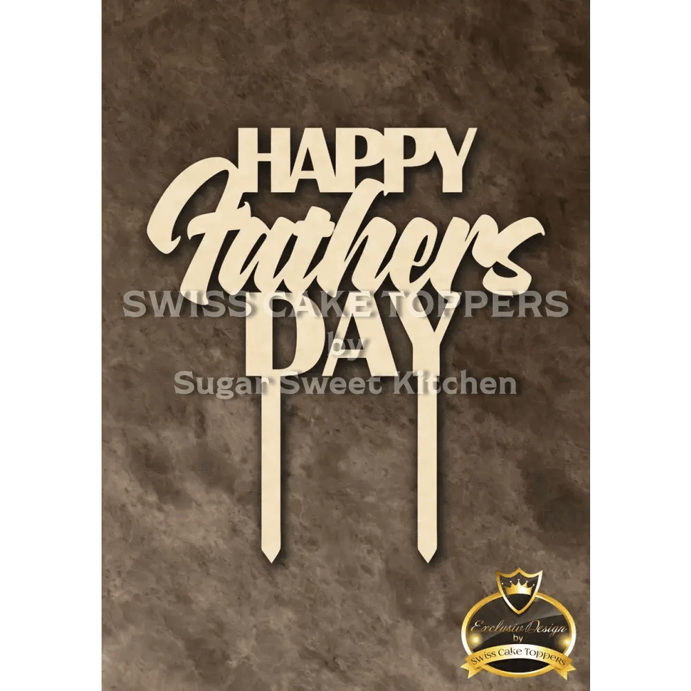 Cake Topper ’Bester Papa’ - Holz - Sugar Sweet Kitchen