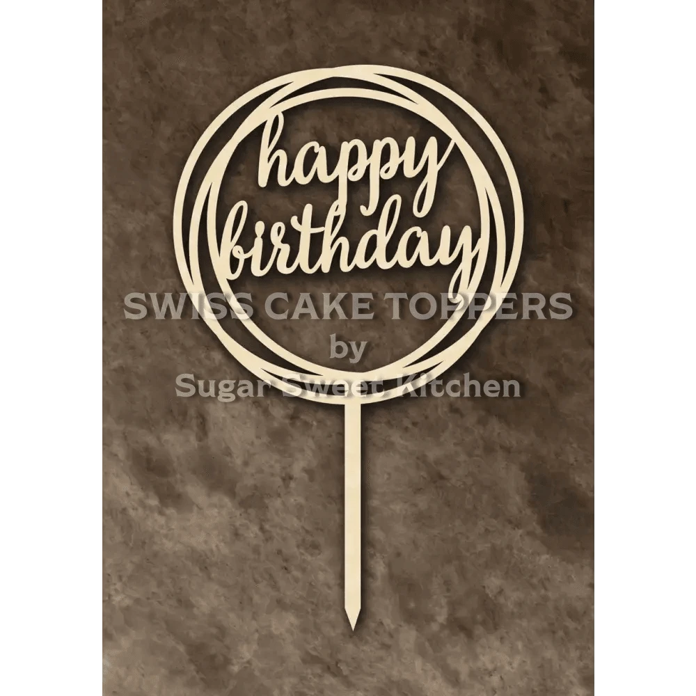 Cake Topper ’Birthday Sparkle’ - Holz - Sugar Sweet Kitchen