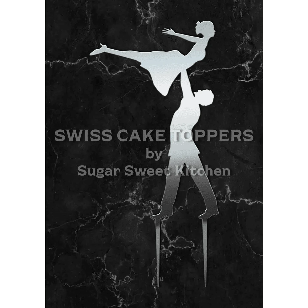 Cake Topper ’Dance Fever’ - Acryl Silber - Sugar Sweet Kitchen