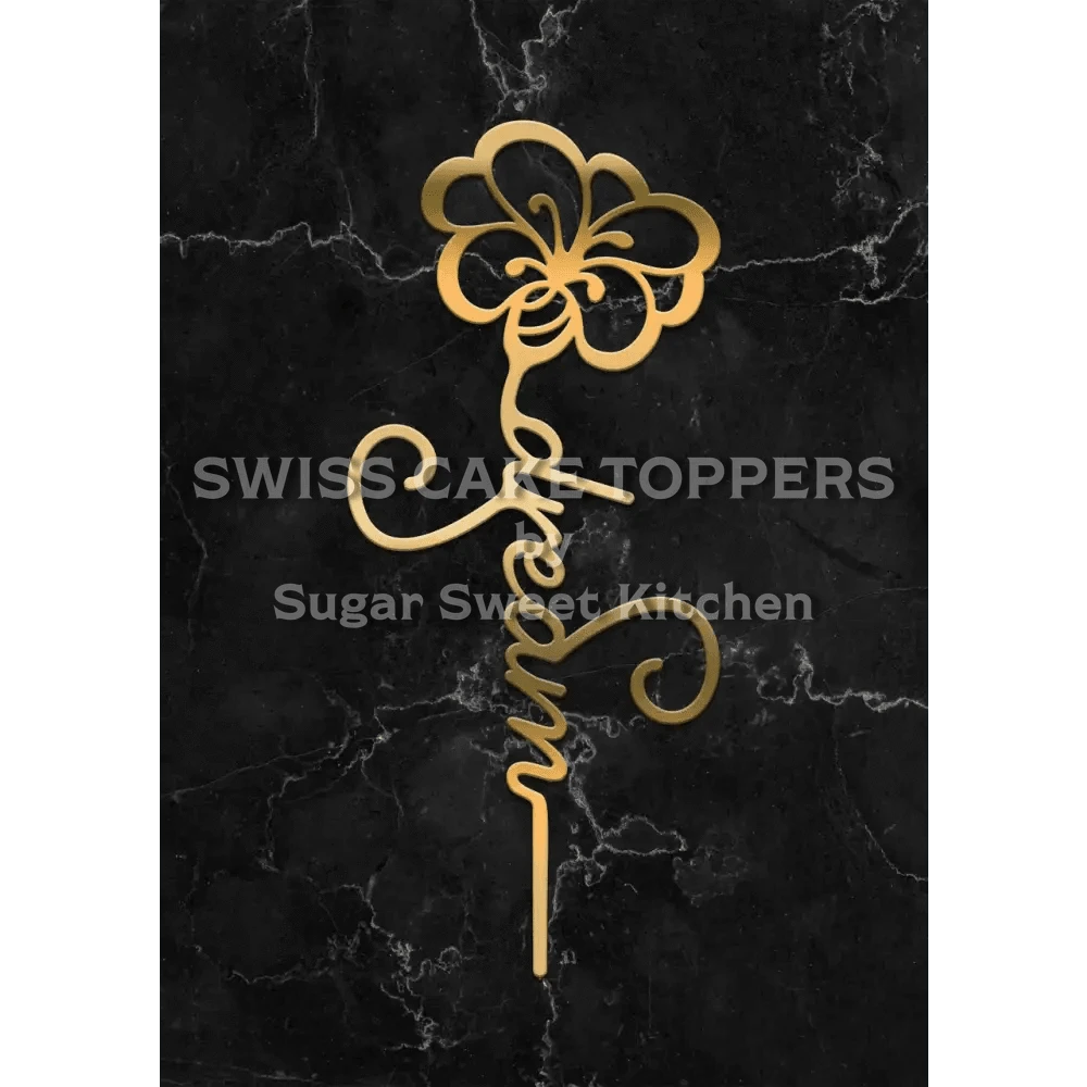 Cake Topper ’Dream’ - Acryl Gold - Sugar Sweet Kitchen