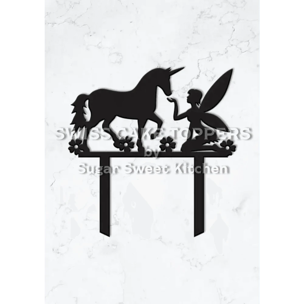 Cake Topper ’Fairy Tale’ - Acryl Schwarz - Sugar Sweet Kitchen