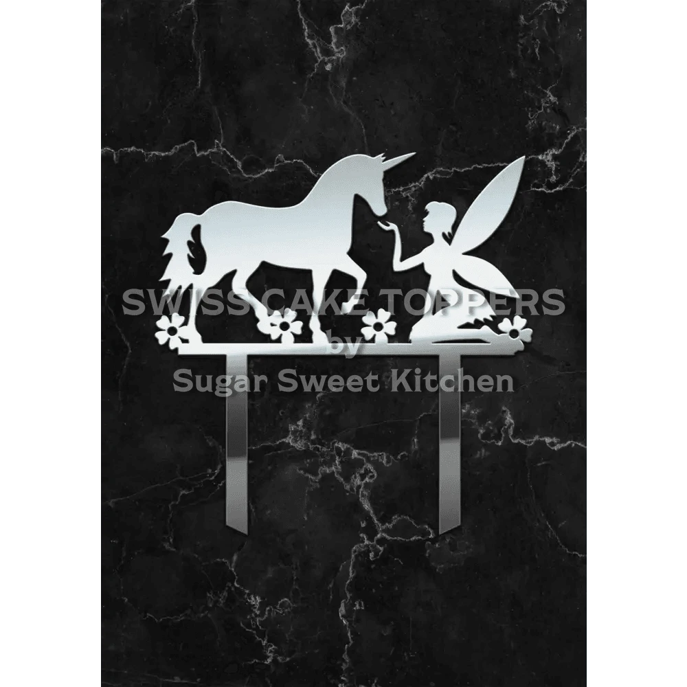 Cake Topper ’Fairy Tale’ - Acryl Silber - Sugar Sweet Kitchen