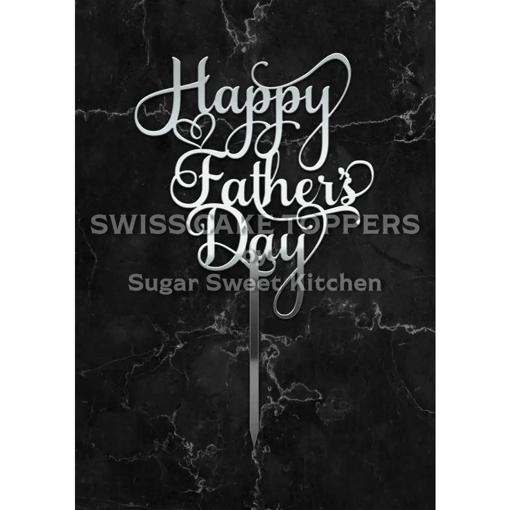 Cake Topper ’Fathers Love’ - Acryl Silber - Sugar Sweet Kitchen