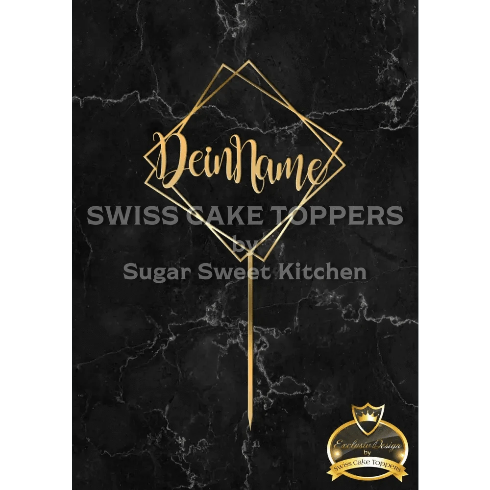 Cake Topper ’Für Dich’ - Acryl Gold - Sugar Sweet Kitchen