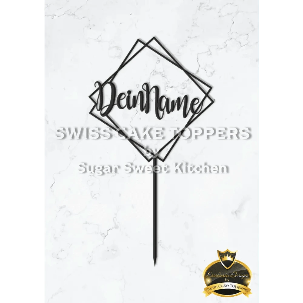 Cake Topper ’Für Dich’ - Acryl Schwarz - Sugar Sweet Kitchen