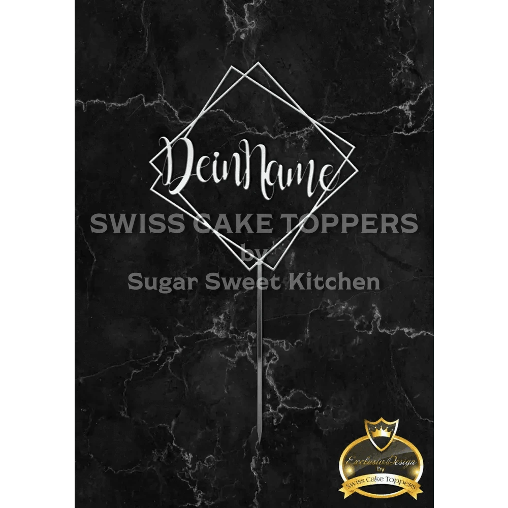 Cake Topper ’Für Dich’ - Acryl Silber - Sugar Sweet Kitchen