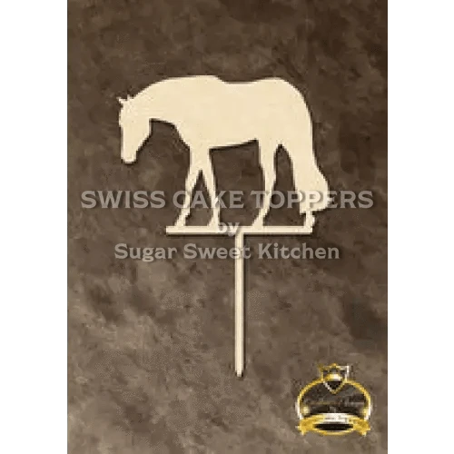 Cake Topper ’Happy Horse’ - Holz - Sugar Sweet Kitchen