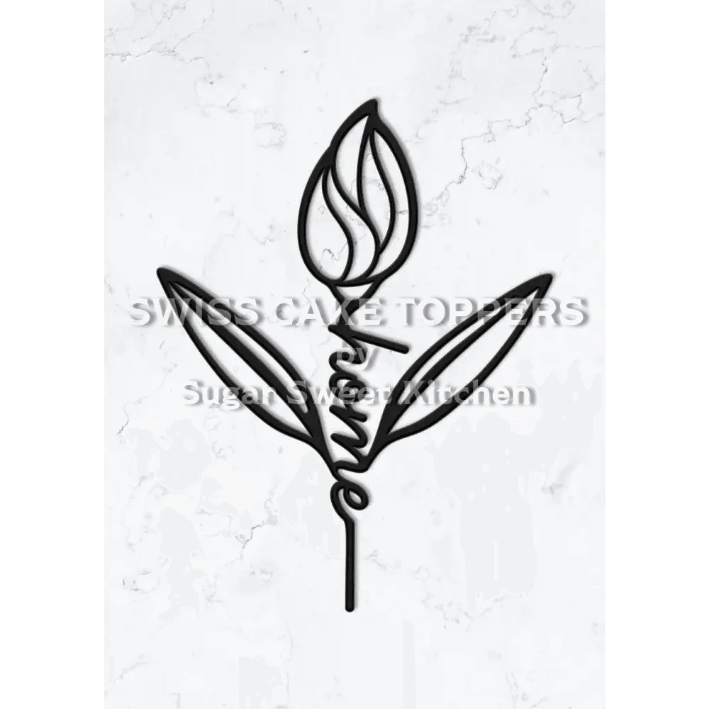 Cake Topper ’Home’ - Acryl Schwarz - Sugar Sweet Kitchen