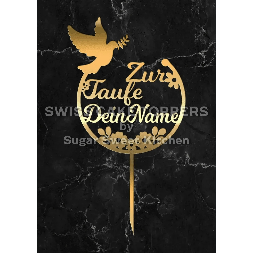 Cake Topper ’kleiner Engel’ - Acryl Gold - Sugar Sweet Kitchen