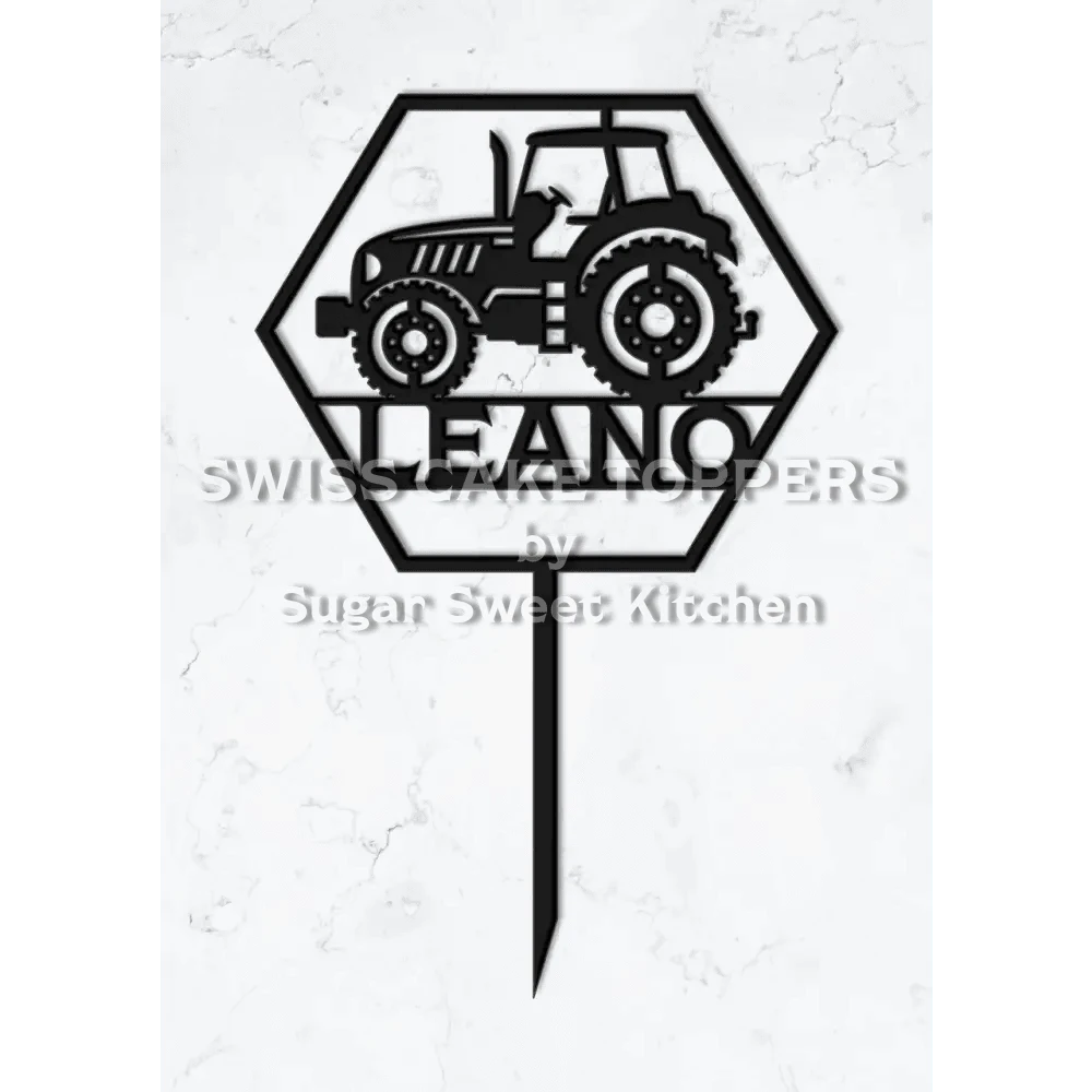 Cake Topper ’Landkind’ - Acryl Schwarz - Sugar Sweet Kitchen