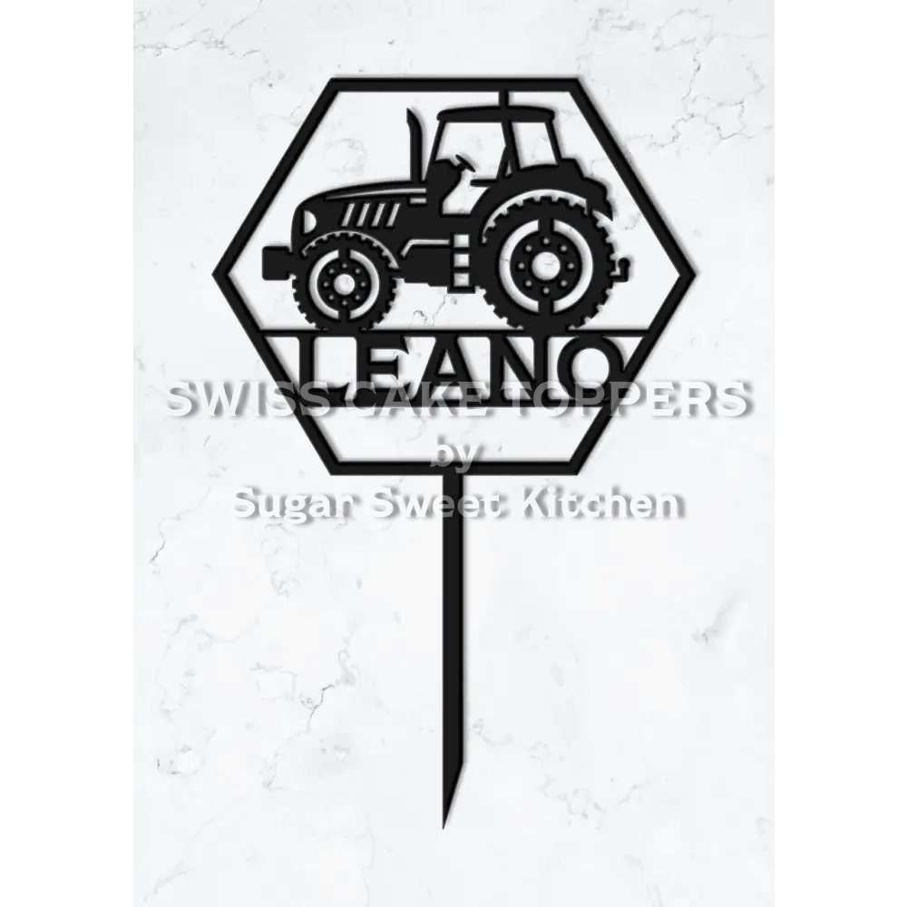 Cake Topper ’Landkind’ - Acryl Schwarz - Sugar Sweet Kitchen