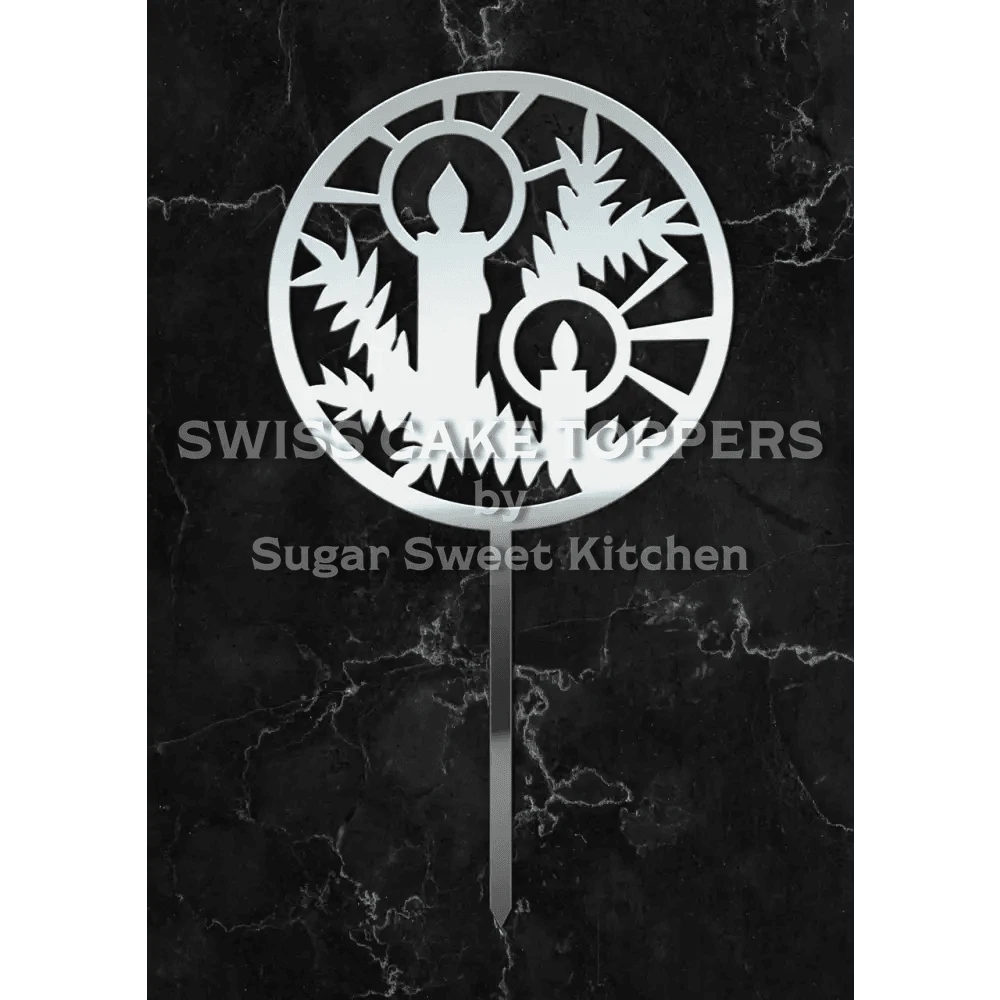 Cake Topper ’Lichterglanz’ - Acryl Silber - Sugar Sweet Kitchen