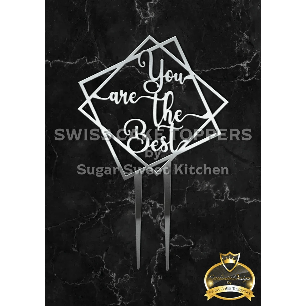 Cake Topper ’Lieblingsmensch’ - Acryl Silber - Sugar Sweet Kitchen