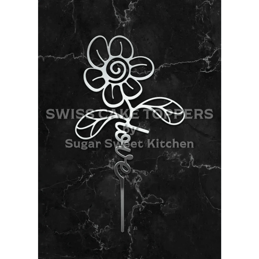 Cake Topper ’Love’ - Acryl Silber - Sugar Sweet Kitchen