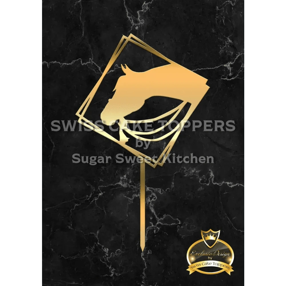 Cake Topper ’Riders Dream’ - Acryl Gold - Sugar Sweet Kitchen