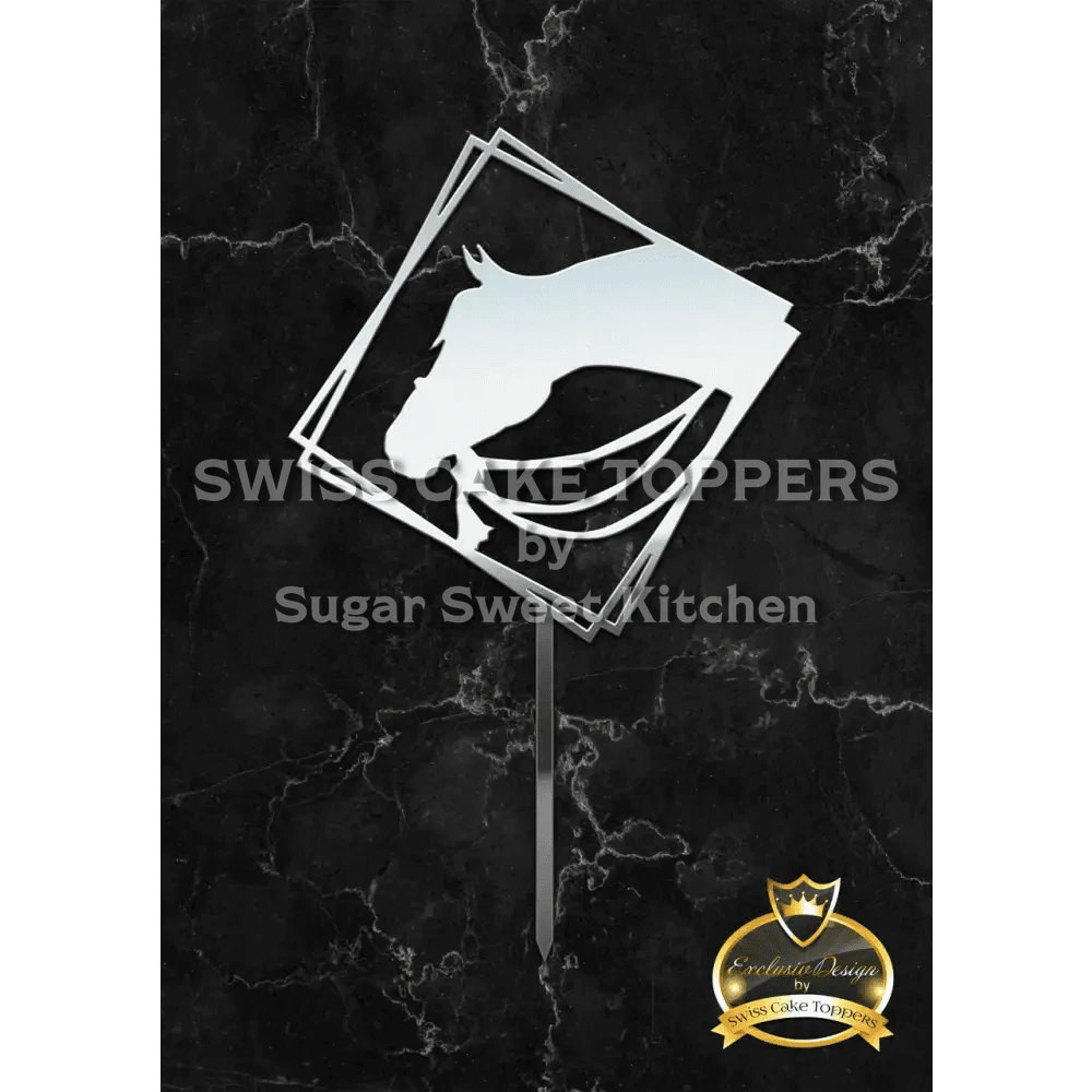 Cake Topper ’Riders Dream’ - Acryl Silber - Sugar Sweet Kitchen