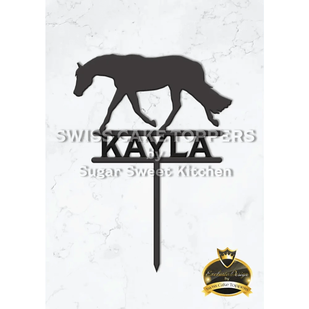 Cake Topper ’Spirit of the Horse’ - Acryl Schwarz - Sugar Sweet Kitchen