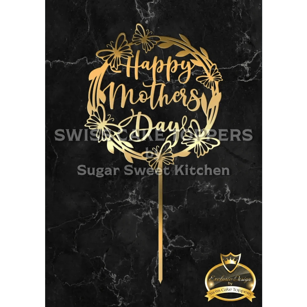 Cake Topper ’zauberhafte Mama’ - Acryl Gold - Sugar Sweet Kitchen