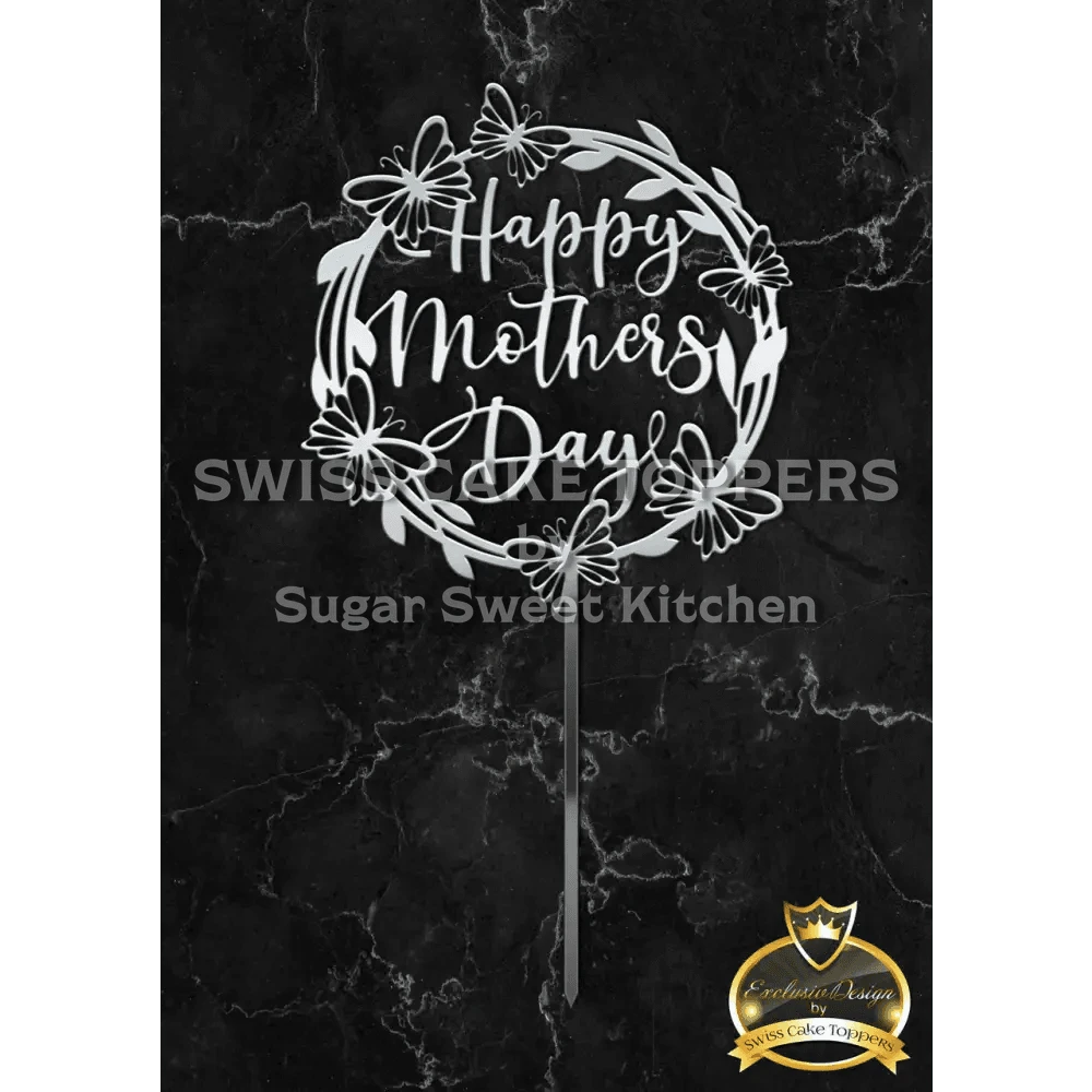 Cake Topper ’zauberhafte Mama’ - Acryl Silber - Sugar Sweet Kitchen