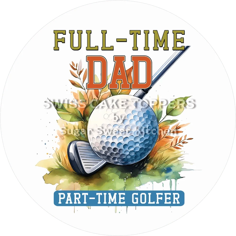 Cooler Golf-Tortenaufleger1 - personalisierbar - Fondant- Torten- & Cupcakeaufleger Sugar Sweet Kitchen