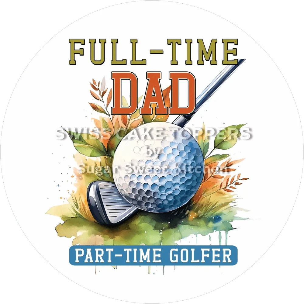 Cooler Golf-Tortenaufleger1 - personalisierbar - Fondant- Torten- & Cupcakeaufleger Sugar Sweet Kitchen