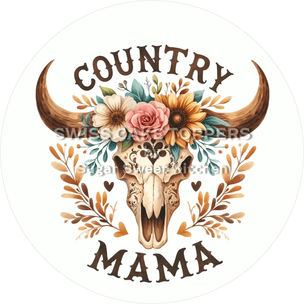 Country Mama-Tortenaufleger9 - personalisierbar - Fondant- Torten- & Cupcakeaufleger Sugar Sweet Kitchen