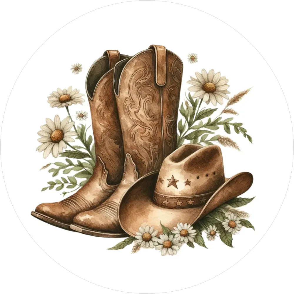 Cowboy Style-Tortenaufleger5 - personalisierbar - Fondant- Torten- & Cupcakeaufleger Sugar Sweet Kitchen