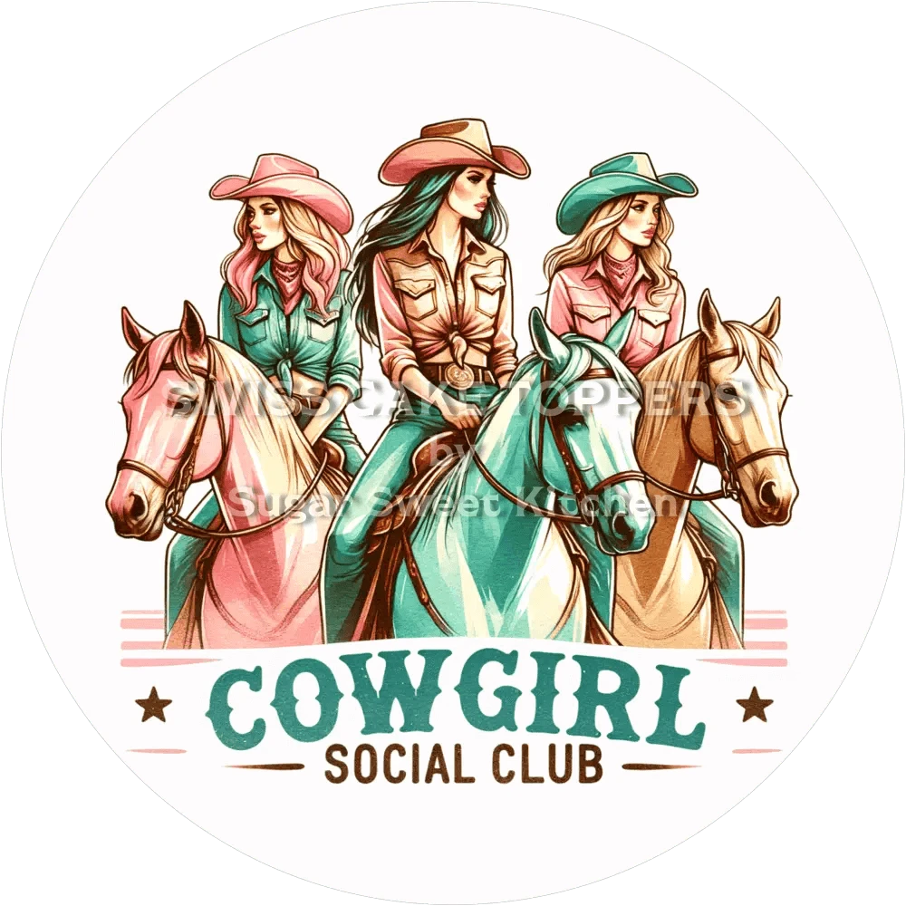 Cowgirl Western-Tortenaufleger2 - personalisierbar - Fondant- Torten- & Cupcakeaufleger Sugar Sweet Kitchen
