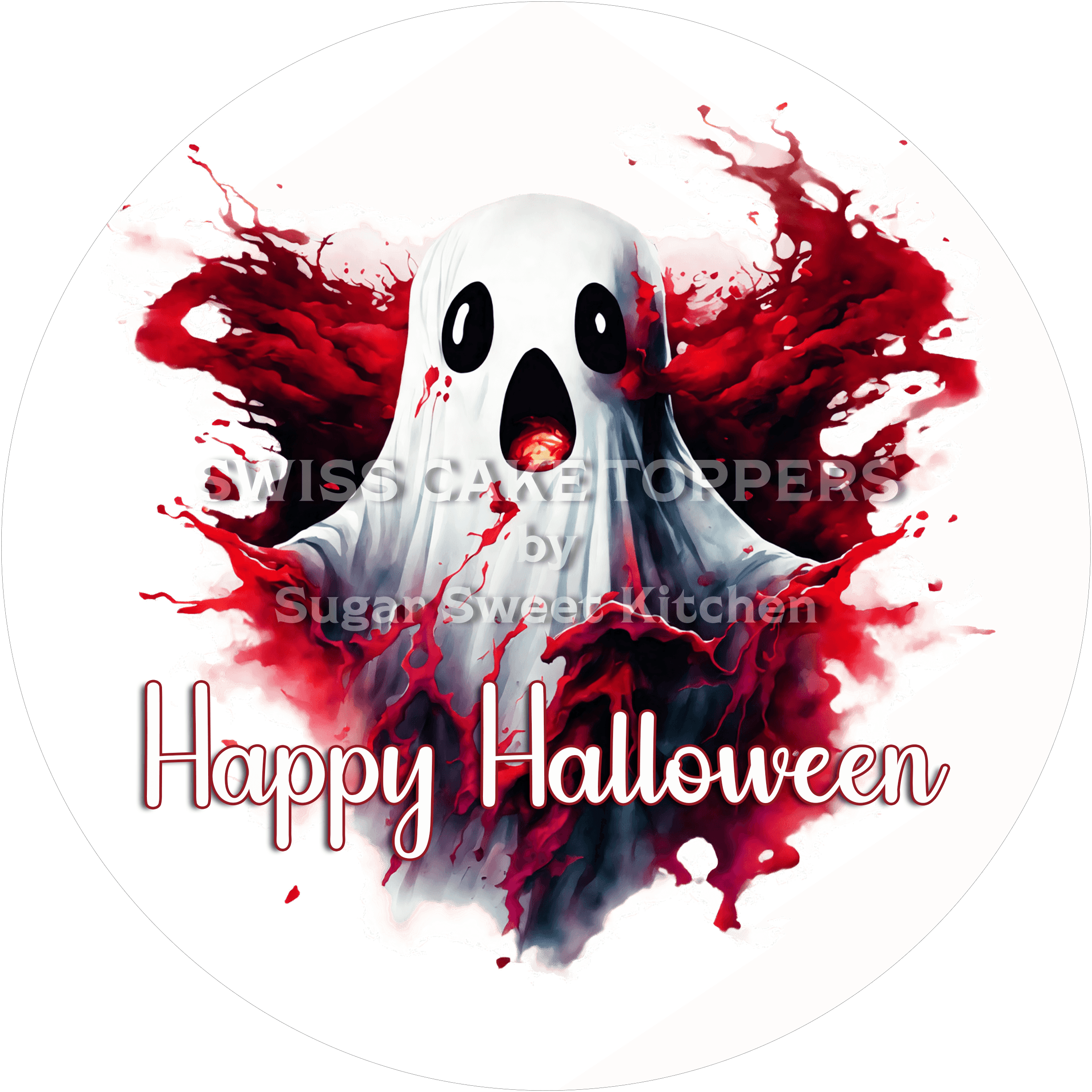 Creepy Halloween-Tortenaufleger11 - personalisierbar - Fondant- Torten- & Cupcakeaufleger Sugar Sweet Kitchen