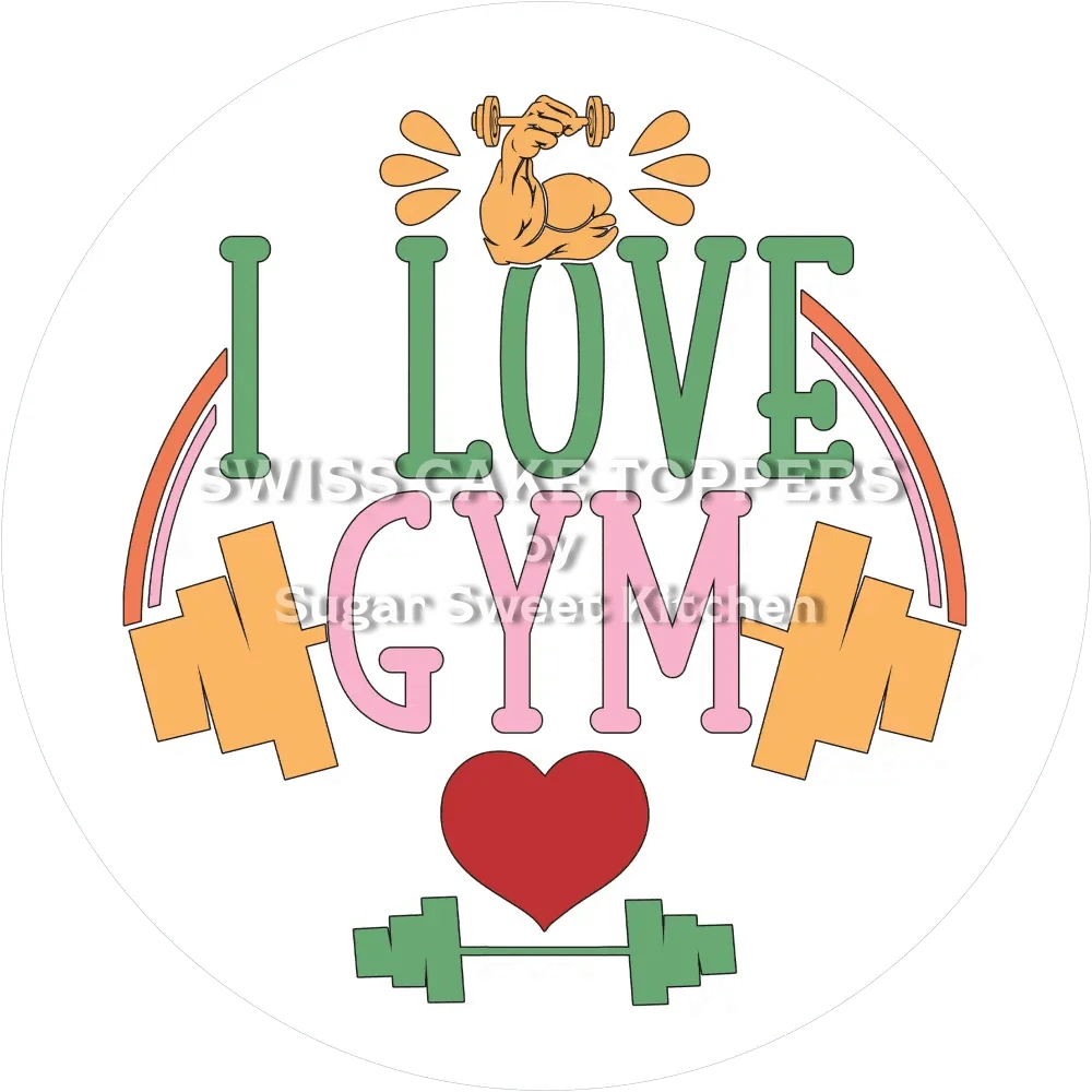 Einmaliger Gym-Tortenaufleger4 - personalisierbar - Fondant- Torten- & Cupcakeaufleger Sugar Sweet Kitchen