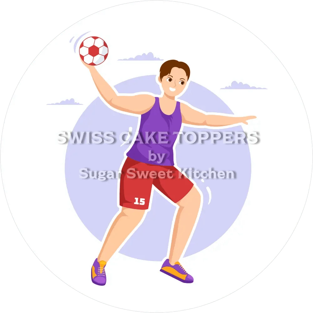 Einmaliger Handball-Tortenaufleger2 - personalisierbar - Fondant- Torten- & Cupcakeaufleger Sugar Sweet Kitchen